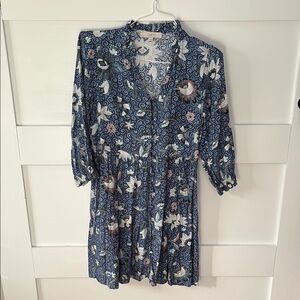 LOFT Floral Blue Women's Dress